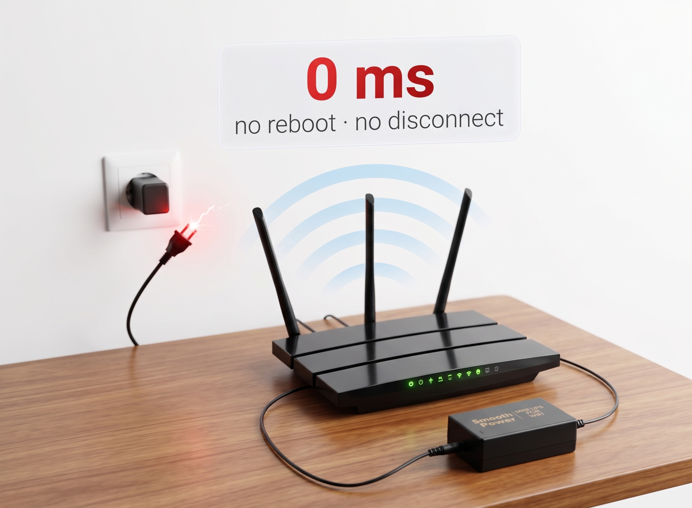 0ms switchover — power cut but Wi-Fi stays on