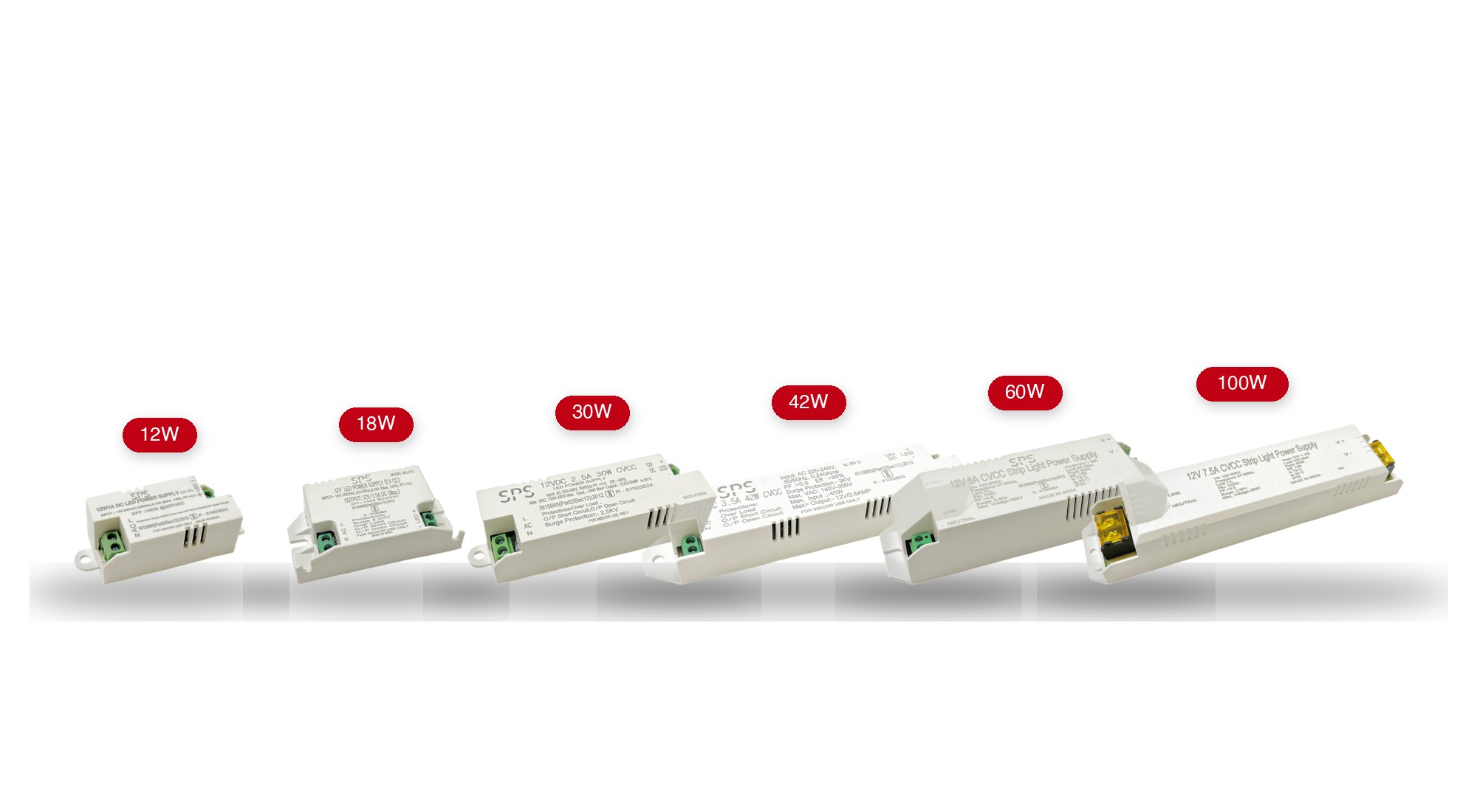 Smooth Power 12V LED Strip Drivers — 12W to 100W lineup